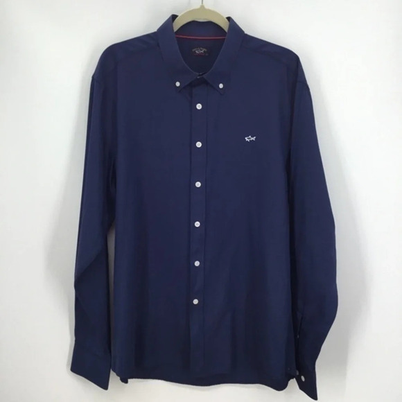 Paul & Shark Yachting Men’s Cotton Poplin Button Down Shirt - Picture 4 of 9